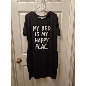 Women's Nightgown Sleepwear Loose Fit, Short Sleeve, Round Neck, XXL